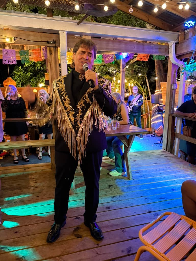 Live music performer entertaining the crowd at Zaco's