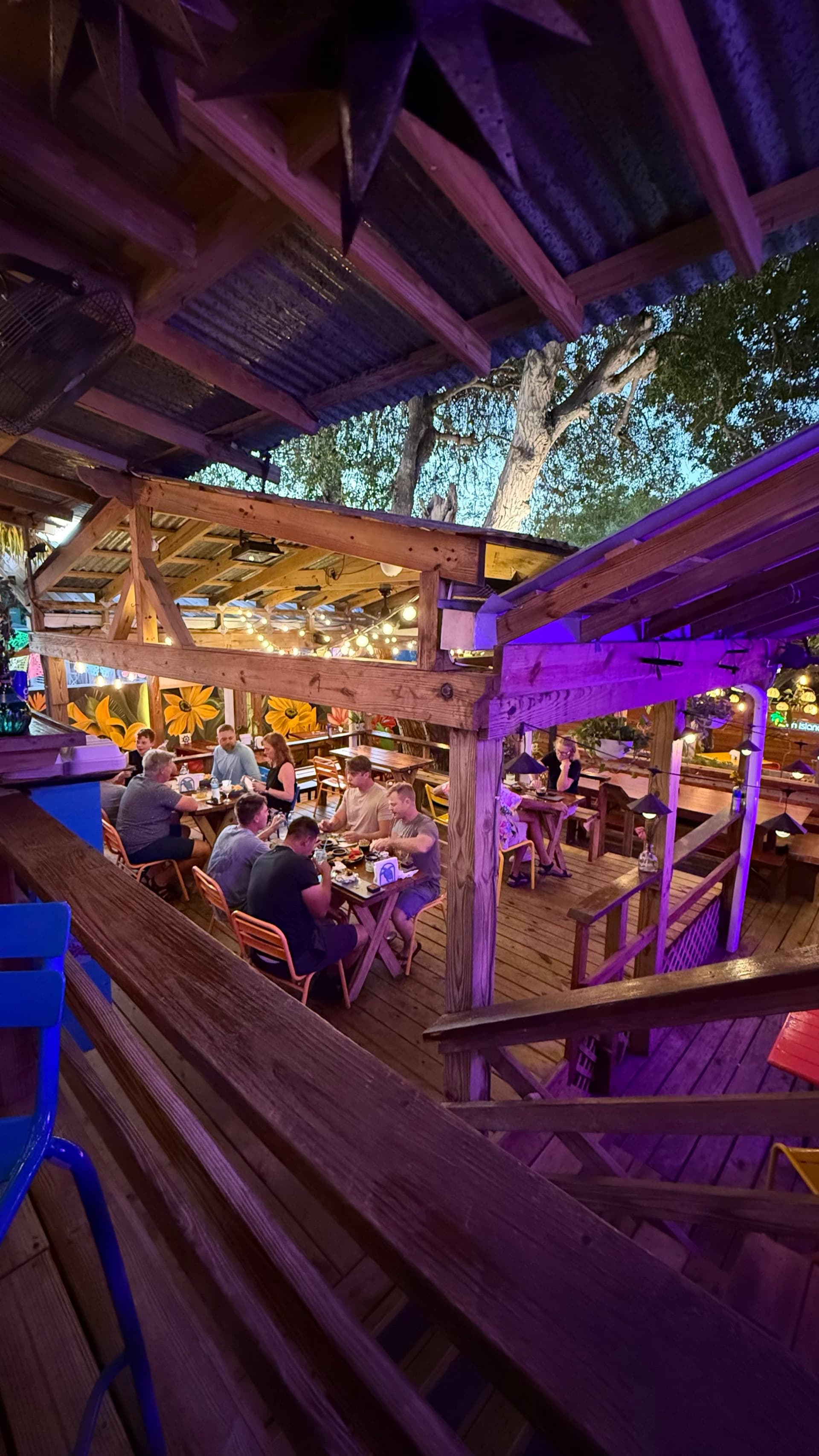 Upper level dining at Zaco's Tacos